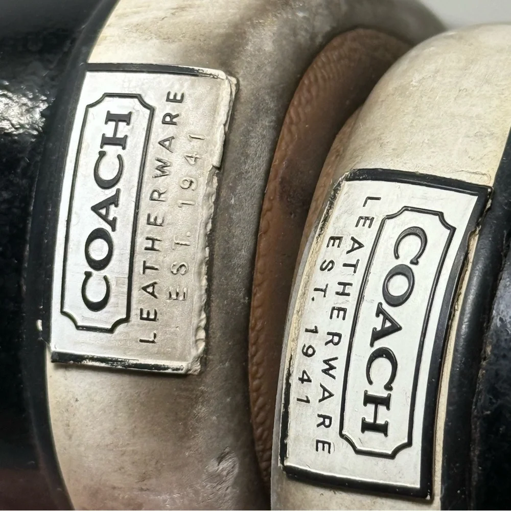 Coach‎ Zorra Signature Monogram Plaid Sneakers w/Sequins Women’s Size 9.5